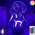 thumbnail image 3 of WJ 3D LED Lamp Ochako Uraraka Anime Night Light for Bedroom Decor Child Kids Birthday Gift, 16 Colors, with Remote Control Multicolor, 3 of 6