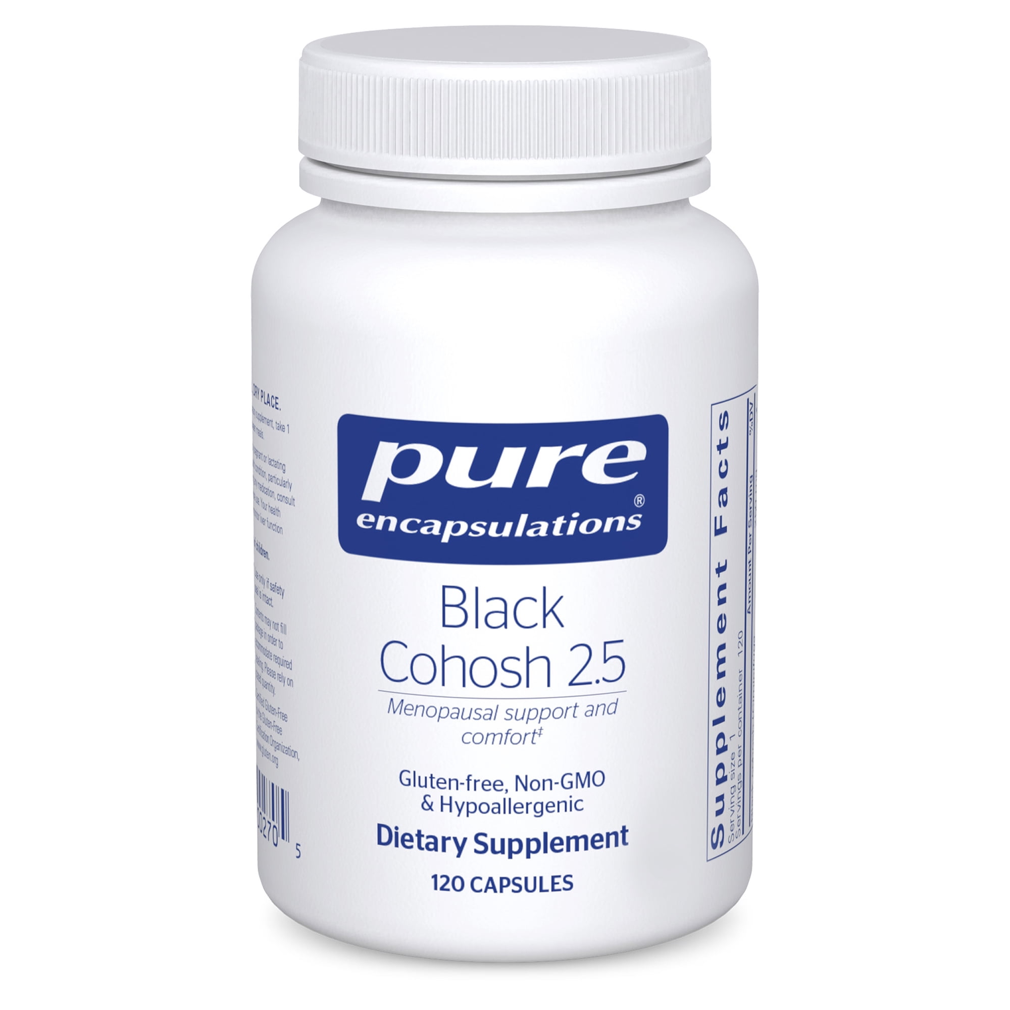 Pure Encapsulations Black Cohosh 2.5 | Hypoallergenic Supplement to Offer Support During Menopause* | 120 Capsules