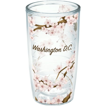 

Tervis Washington DC Cherry Blossom Made in USA Double Walled Insulated Tumbler Travel Cup Keeps Drinks Cold & Hot 16oz - No Lid Cherry Blossom