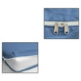 thumbnail image 6 of 4 Piece Zipper Sheet Set Includes (1 Zipper Fitted Sheet, 1 Flat Sheet And 2 Zipper PillowCase) with 10 Inch Deep Pocket 800 TC 100% Egyptian Cotton Solid Medium Blue Color Full Size, 6 of 7