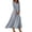 Gray, variant on Women's Casual Maxi Dress Long Sleeve V Neck Dress Elegant A-Line Long Flowy Dress For Wedding Guest Cocktail Party Formal White L