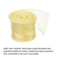 thumbnail image 3 of Uxcell 1 1/2 inch 10 Yard Sheer Organza Ribbon Shimmer Chiffon Tulle Ribbons for Gift Wrapping Floral Bouquet Wedding Lemon Yellow 2.38" x 10 Yard, 3 of 7