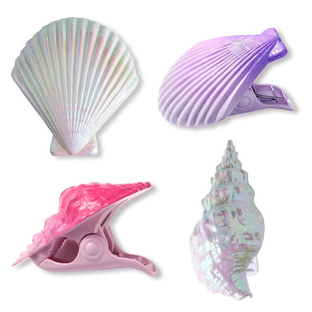 CaLoogn Pinzas para toallas de playa para sillas de playa, sillones, tendederos, pinzas decorativas a prueba de viento (4 piezas) (colorido y rosa)