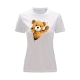 thumbnail image 1 of Playera Blusa De Oso De Peluche Saliendo Del Cierre Ropa Para Mujer Casual Color Blanco Talla Mediana Marca Emil SaEs, 1 of 4