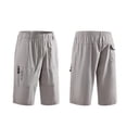 thumbnail image 4 of Capri Long Elastic Cargo ShortsSummer Pants For Men Large Size Workwear Style Straight-cut Loose And Casual Shorts, 4 of 5