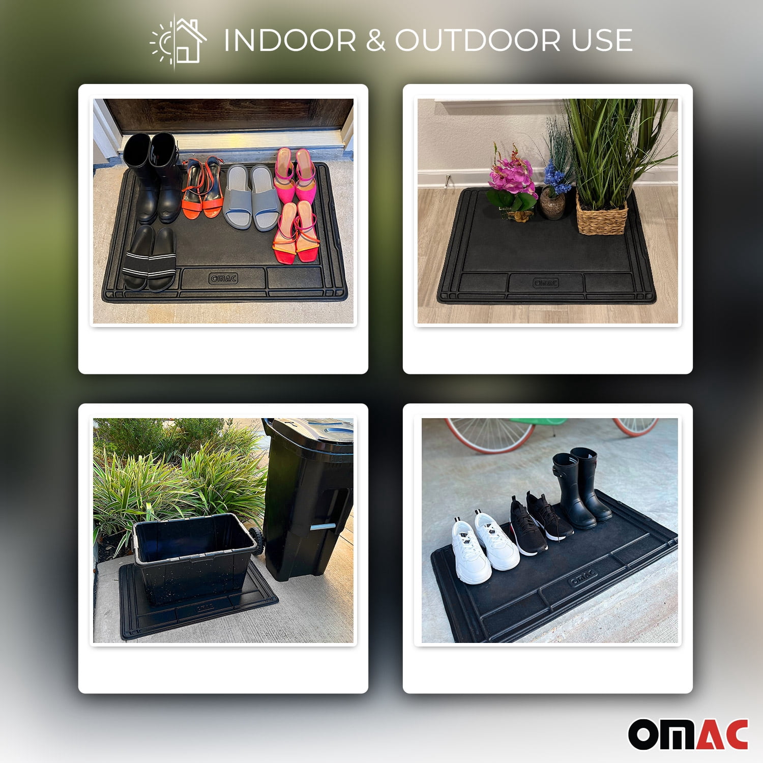 OMAC Waterproof Under Sink Cabinet Mat with Raised Edge - Leakproof & Durable