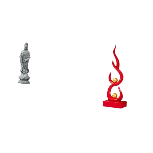 Estatua Abstracta De Fuego De Guan Yin, Adorno De Resina De Piedra, Colección Feng Shui, Escultura De Buda Femenina China, Figura De Llama De Kuanyin, Artesanía Moderna Para Gabinete,