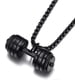 thumbnail image 1 of KATEA Stainless Steel Gym Necklace Dumbbell Pendant Chain for Men and Boys, 1 of 3