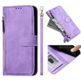 thumbnail image 2 of FOXDOCK Funda Tipo Cartera para Xiaomi Redmi 13 5G Cuero PU con Cremallera y Correa de Muñeca, Ranuras para Tarjetas, Soporte Plegable, Cierre Magnético, 2 of 5