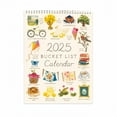 2025 Bucket List Calendar With Sticker Set Seasonal Decor & Planning