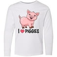 thumbnail image 3 of Inktastic I Love Piggies- Cute Pig Long Sleeve Youth T-Shirt, 3 of 5