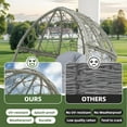 thumbnail image 3 of Uforic Outdoor Rocking Rattan Egg Chair with Cushioned Comfort, 250lb Capacit, Light Grey, 3 of 9