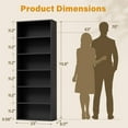 thumbnail image 6 of Homall 6-Shelf Standing Bookcase, Sturdy Storage for Home Office, Living Room,Black, 6 of 7