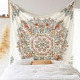 thumbnail image 2 of Tapiz de flores para colgar en la pared - Tapiz blanco Hippie bohemio Tapices con estampado floral bosquejado para la decoración de la pared del dormitorio del hogar Namotu CZJJ-ST27-1, 2 of 6