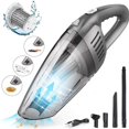 thumbnail image 2 of Aspiradora portátil inalámbrica para coche, succión fuerte de 6000 PA, alta potencia de 120 W, limpieza rápida - Blanco, 2 of 5