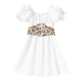 thumbnail image 6 of Girls Renaissance Corset Dress Puff Sleeve Peasant Medieval Dresses Ruffle Cute Elegant Party Outfits White, Size 8 Y, 6 of 7