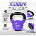 thumbnail image 2 of Yes4All 15lb Vinyl Coated / PVC Kettlebell with Rubber Base, Purple, Single, 2 of 8