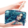 thumbnail image 4 of Mermaid Waterproof Cosmetic Travel Pouch Bag Makeup Organizer Small Lightweight Large Capacity Printed Design for Ladies and Girls, 4 of 6