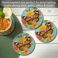 thumbnail image 6 of Thirstystone Beautiful Monarch 4- Pack Multi-Color Round Stone Coasters, 6 of 8