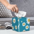 thumbnail image 6 of Kdxio Daisies Flowers Print Tissue Box Cover,Square Decorative PU Leather Facial Paper Case Organizer Holder Dispenser for Bathroom,Night Stands,Desk,Car 5.2''X5.2''X5.2'', 6 of 8