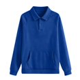 thumbnail image 5 of Stralyhd Women's Polo Sweatshirts Pullover Long Sleeve Button Up Casual Fall Tops with Pockets Royal Blue S, 5 of 5