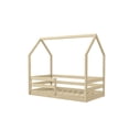 thumbnail image 2 of Kappesberg Sweet Dreams Toddler Bed with House Frame – Safe Crib-to-Big Kid Bed - Natural, 2 of 6
