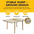 thumbnail image 4 of Sunflower Table Cloths for 3 Foot Rectangle Tables, Vintage Botanical Patio Waterproof Elastic Fitted Tablecloths, Washable Rectangular Table Cover for Camping, 4 of 8