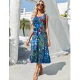 thumbnail image 2 of Vestido casual Zeagoo Summer Midi con estampado floral para mujer, 2 of 7