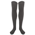 thumbnail image 1 of Long Boot Socks Cable Knit Warm Leg Tube Warmers Stockings Winter Leg Tube Thigh High Boot Socksdark Gray ANGGREK No, 1 of 7