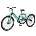 thumbnail image 6 of MOPHOTO 7 Speed 26in Adult Tricycle for Adult with Big Basket, Exercise Men's Women's Bicycle, 3 Wheel Cruiser Bike Tricycle Adjustable Seat Post, Disc Brakes, Safe and Durable Mountain Trikes, 6 of 11