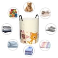 thumbnail image 6 of LNWH Laundry Basket, Cartoon Hand Drawn Cat Pattern Foldable Laundry Hamper with Handles Waterproof, Small Size, 6 of 8