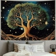thumbnail image 2 of Shiartex Moon Phase Tree of Life Tapestry Nature Flower Plant Butterfly Tapestries Boho Mandala Spiritual Tapestry Aesthetic Wall Hanging for Home Decor Bedroom Living Room Dorm Decor 40x30inch, 2 of 6