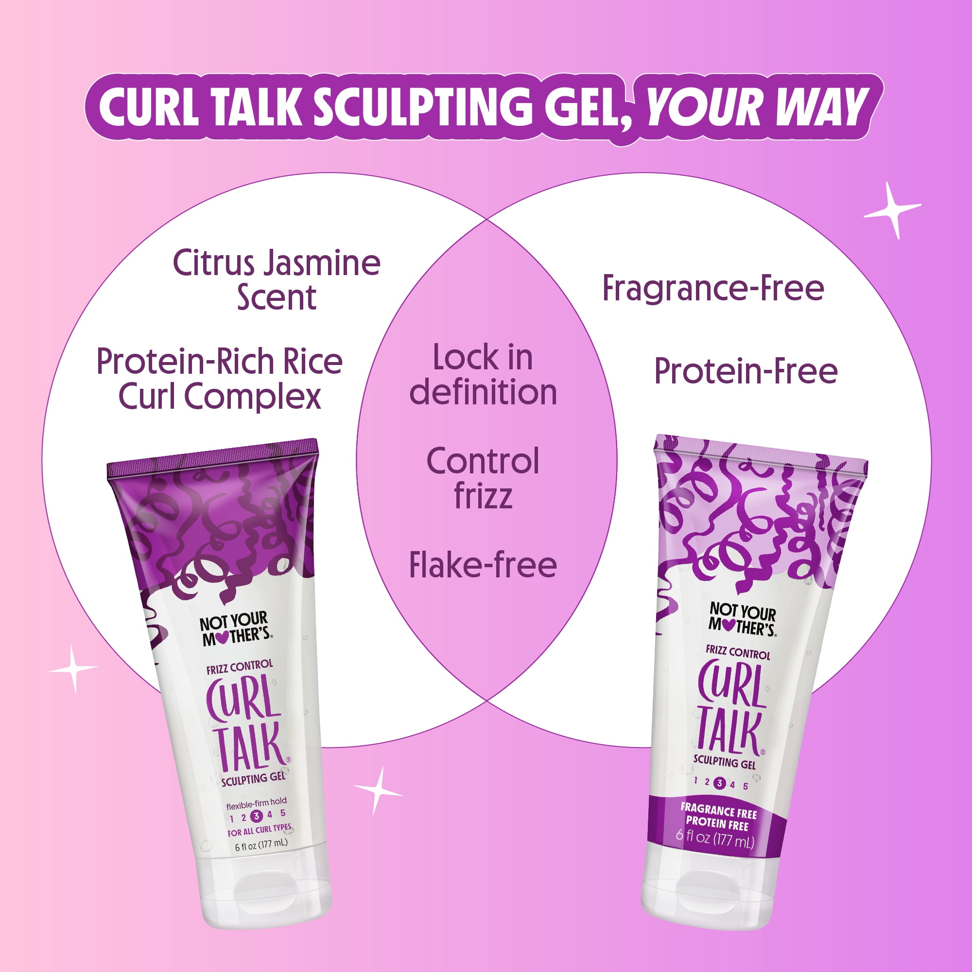 Not Your Mother's Curl Talk Frizz Control Sculpting Hair Gel, Fragrance-Free and Protein-Free, 6 fl oz