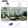 thumbnail image 2 of Sol Living Ceara Patio Hammock Olefin Hammock Double Hammock for Two People Outdoor Patio Swing Chair Quilted Hammock Use Inside Outside Backyard Decor Porch Swing - Blue, 2 of 7