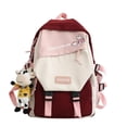 thumbnail image 2 of New Summer Outdoor Sports Travel Backpack Oxford Cloth Korean Junior High School Leisure School Bag,Green, 2 of 2
