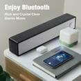 thumbnail image 2 of Altavoces de Ordenador MICA Barra de Sonido Inalámbrico Bluetooth 5.0 Mini Soundbar USB Auxiliar Negro M30T, 2 of 3