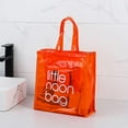 thumbnail image 2 of Bolso De Mano De Pvc Transparente Bolso transparente de PVC, transparente, de gran capacidad, impermeable, para la playa (naranja), 2 of 5