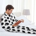 thumbnail image 5 of KLL Soccer Ball Sleepwear Mens Flannel Pajamas,Long Cotton Pj Set, 5 of 7