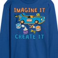 thumbnail image 3 of Pete The Cat - Imagine It Create It Race Car - Men's Long Sleeve T-Shirt, 3 of 6