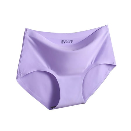 

ELENXS Women Thin Underpant Seamless Underwear Mid-waist Nylon Sexy Underwear