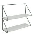 thumbnail image 1 of Sagebrook Home Metal /wood 20" 2 Tier Wall Shelf, Wht/sil, 1 of 1