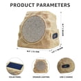 thumbnail image 5 of NiceBuy 8.1" Outdoor& Indoor Solar Bluetooth Rock Speakers with RGB LED Lighting(Sand color), 5 of 7