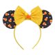 thumbnail image 1 of Diadema con lazo y orejas de ratón para Navidad y Halloween, accesorio para el cabello para mujeres y niñas, diadema con lentejuelas brillantes, diademas con orejas de gato (negro/amarillo), 1 of 5