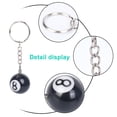 thumbnail image 5 of 2x billiard ball key chain ring happy No. 8, 5 of 8