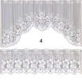 thumbnail image 2 of Visland 2PCS Lace Curtain Voile Coffee Curtain Vintage Style Cafe Window Tier Kitchen Dining Room Home Decoration Treatments, 2 of 7