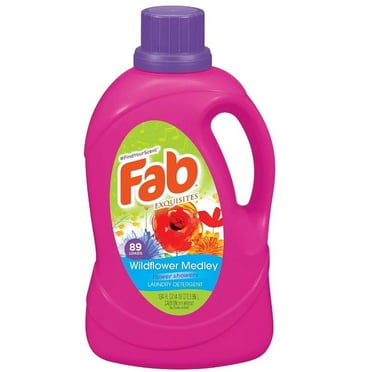 Fab Exquisites Wildflower Medley Flower Showers Laundry Detergent, 134 fl oz, 88 Loads