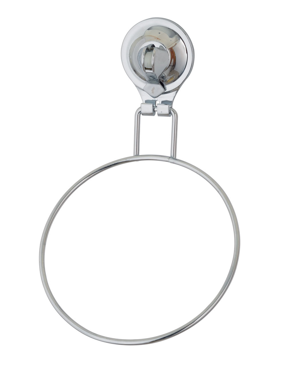 Popular Bath Tailor Chrome Locking Suction Cup Bathroom Towel Ring