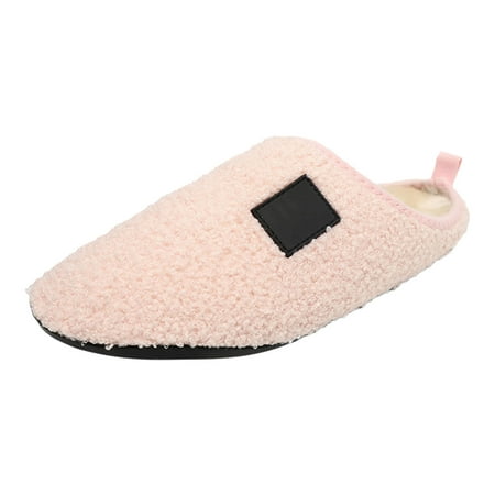 

YUHAOTIN Cloud Slippers for Women Men and Ladies Couples Winter Solid Colour Home Indoor Cotton Slippers Soft Bottom Package with Thickened Velvet Warm Slippers Outdoor Slippers for Women Camping