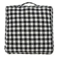 thumbnail image 2 of SAFAVIEH Nonnie Plaid Floor Pillow, 22" x 22", Black/White, 2 of 7