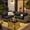 Black, variant on Ovios 5 Pieces Outdoor Patio Furniture Set PE Wicker Rattan Sofa Set with Solar Coffee Table, Gray